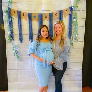 Boys baby shower backdrop